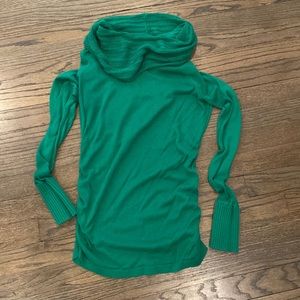 The Limited Size Small Green turtle neck with knit detail